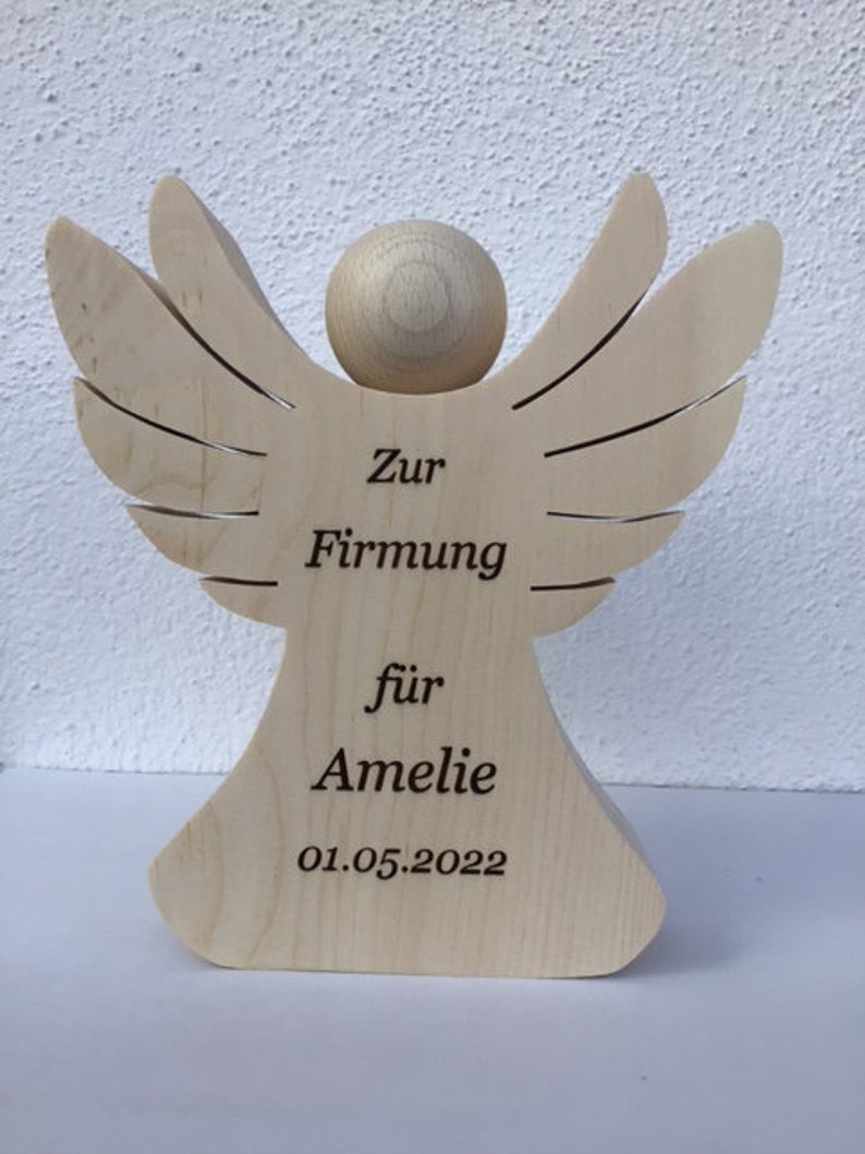 Schutzengel mit Wunschtext für Kommunion,Konfirmation,Firmung,Taufe u. Geburt. Die Geschenkengel eignen sich hervorragend zum verschenken. zdjęcie 4