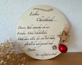 Christmas disc decorative disc Christmas decoration Advent decoration