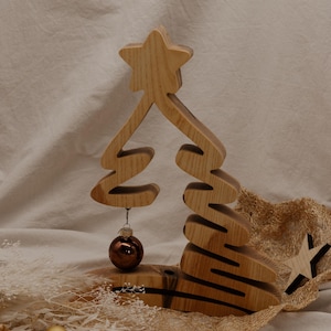 Christmas tree, Christmas decoration, wooden decoration, wooden decoration, table decoration