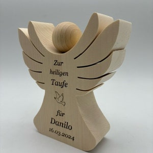 Guardian angel with desired text for communion, confirmation, baptism and birth. The gift angels are ideal as gifts. image 10