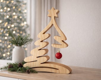 Christmas tree, Christmas decoration, wooden decoration, wooden decoration, table decoration