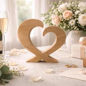 Corazón abierto de madera de pino suizo