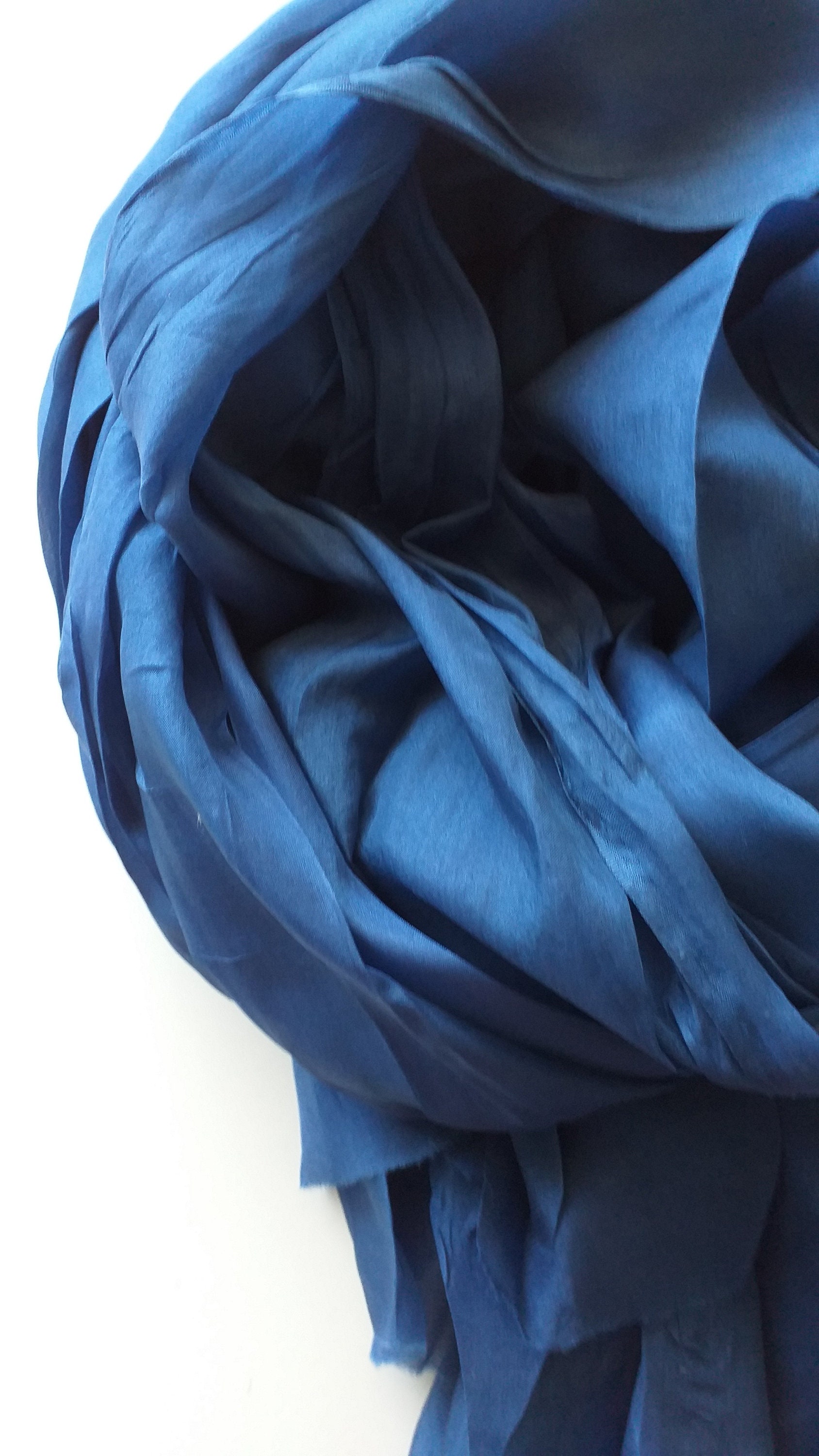 Navy Blue Silk Scarf Men Silk Scarf Hand Dyed Silk Scarf Women Silk