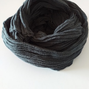 Black scarf Black cotton scarf light weight scarf mens black scarf  black scarf light cotton scarf soft black scarf hand dyed