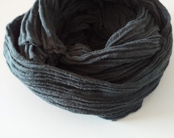 Black scarf Black cotton scarf light weight scarf mens black scarf  black scarf light cotton scarf soft black scarf hand dyed