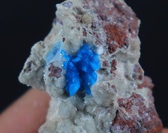 Rare Pentagonite In Matrix, Pentagonite Crystal, Natural Beautiful Pentagonite Cluster, Raw Self-Mined Pentagonite from Wagholi, Pune India