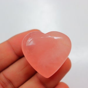 Rose Quartz Heart - Love & Compassion, Natural Rose Quartz Heart - Pink Crystal Healing, Heart Stone, Rose Quartz Gemstone Love Pocket Stone