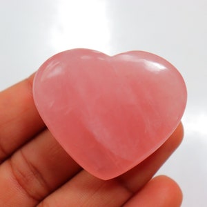 Rose Quartz Heart - Love & Compassion, Natural Rose Quartz Heart - Pink Crystal Healing, Heart Stone, Rose Quartz Gemstone Love Pocket Stone