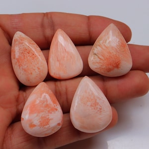 Pink Scolecite 5 pc Hearts Lot, High-Quality Pink Scolecite Natural Pink Scolecite 5pc Lot, Worry Stone, Pink Scolecite Tumble, Pocket Stone