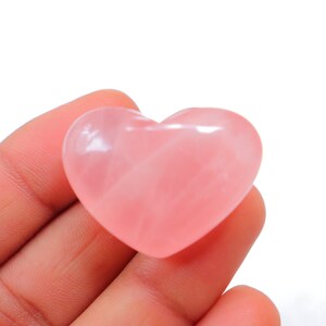 Rose Quartz Heart - Love & Compassion, Natural Rose Quartz Heart - Pink Crystal Healing, Heart Stone, Rose Quartz Gemstone Love Pocket Stone