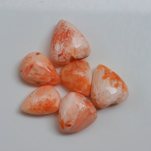 Pink Scolecite 6 pc Hearts Lot, High-Quality Pink Scolecite Natural Pink Scolecite 6pc Lot, Worry Stone, Pink Scolecite Tumble, Pocket Stone