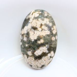 Ocean Jasper palm stone, orbicular jasper, sacred geometry, large Palm stones, healing crystals, earthy Ocean Jasper Palmstones.