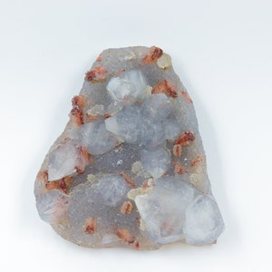 Brown Stilbite on Grey Chalcedony, Chalcedony Mineral, Brown Stilbite on Grey Chalcedony Specimen, Natural Brown Stilbite, NaturalChalcedony