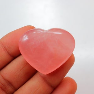 Rose Quartz Heart - Love & Compassion, Natural Rose Quartz Heart - Pink Crystal Healing, Heart Stone, Rose Quartz Gemstone Love Pocket Stone
