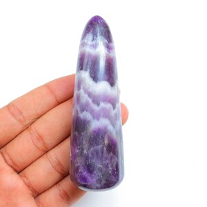 Chevron Amethyst Wand, Protection stone, Healing of Body, Mind & Soul, Balance Chevron Amethyst Wand Pocket Stone, Chevron Amethyst