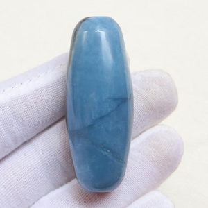 Unique Rare Owyhee Blue Opal Shiva Lingam, Natural Blue Opal Stone, Throat Chakra, Forgiveness, Chakra HealingCrystal, self-expression