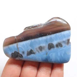 Unique Rare Owyhee Blue Opal Cloud shape Stone, Natural Blue Opal Stone, Throat Chakra, Forgiveness, Chakra Healing Crystal, self-expression