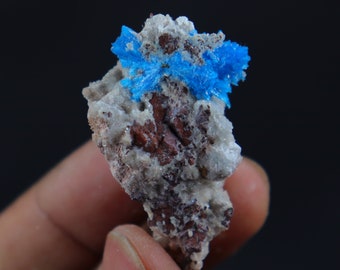 Rare Pentagonite In Matrix, Pentagonite Crystal, Natural Beautiful Pentagonite Cluster, Raw Self-Mined Pentagonite from Wagholi, Pune India