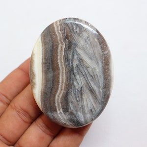 Superb Zebra Calcite Palm Stone, Phantom Banded Calcite Stone, Natural Zebra Calcite, Mexican Calcite, Pocket Stone, Zebra Calcite Crystal.
