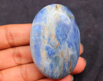 Rare Blue Kyanite Palm Stone, Crystal Chakra Healing Stones, Higher Power Protection, Pocket Stone, Loose Stone, Healing Crystal, Palm Stone