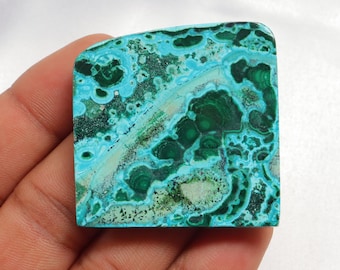 High-quality Chrysocolla Malachite Slice, Natural Chrysocolla Malachite, Gemstone For Jewelry, Malacola Stone, Heart and Throat Chakra