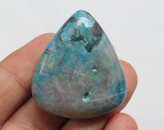 Superb Quality Shattuckite Palmstone, Natural Shattuckite Azurite Palm, Polished Shattuckite Gemstone - Healing Stone, Shattuckite Crystal