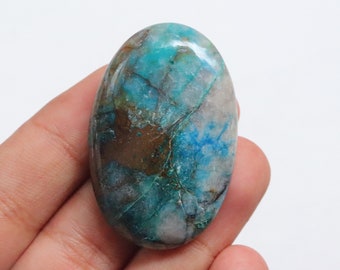 Superb Quality Shattuckite Palmstone, Natural Shattuckite Azurite Palm, Polished Shattuckite Gemstone - Healing Stone, Shattuckite Crystal