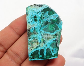High-quality Chrysocolla Malachite Slice, Natural Chrysocolla Malachite, Gemstone For Jewelry, Malacola Stone, Heart and Throat Chakra