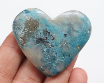 Superb Quality Shattuckite Palmstone, Natural Shattuckite Azurite Palm, Polished Shattuckite Gemstone - Healing Stone, Shattuckite Crystal