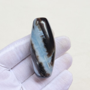 Unique Rare Owyhee Blue Opal Shiva Lingam, Natural Blue Opal Stone, Throat Chakra, Forgiveness, Chakra HealingCrystal, self-expression
