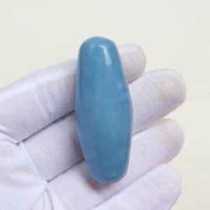 Unique Rare Owyhee Blue Opal Shiva Lingam, Natural Blue Opal Stone, Throat Chakra, Forgiveness, Chakra HealingCrystal, self-expression