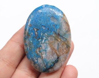 Superb Quality Shattuckite Palmstone, Natural Shattuckite Azurite Palm, Polished Shattuckite Gemstone - Healing Stone, Shattuckite Crystal