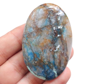 Superb Quality Shattuckite Palmstone, Natural Shattuckite Azurite Palm, Polished Shattuckite Gemstone - Healing Stone, Shattuckite Crystal