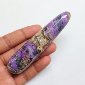 RARE Charoite Wand from Russia, Natural Polished Charoite Stone, Third Eye and Crown Chakra, Charoite Stone, Self Care, Metaphysical Crystal
