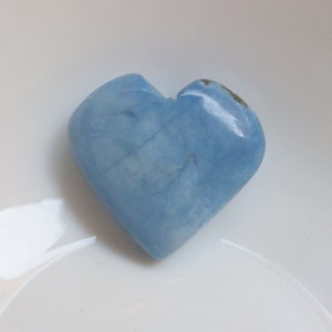 Owyhee Blue Opal HeartStone, Natural Blue Opal Heart, Throat Chakra, Forgiveness, Chakra Healing Crystal, self-expression, Communication