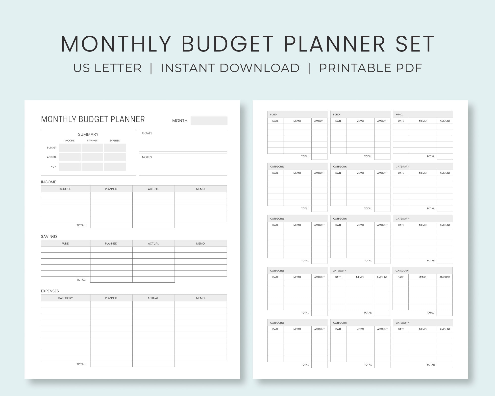 Monthly Budget Planner,printable Budget Planner,financial Sheet