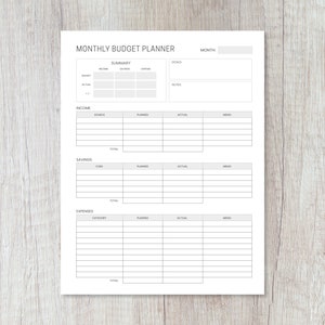 Financial Organizer for Monthly Money Management | Personal Finance ...