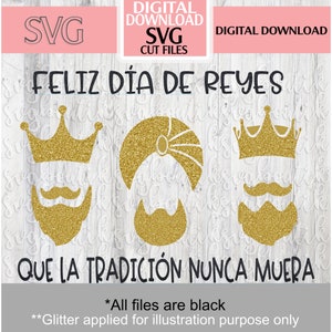Reyes Magos SVG | Three King Faces, Español | Sublimacion