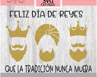 Reyes Magos SVG | Three King Faces, Español | Sublimacion