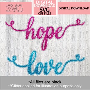 Hope-Love SVG Cut File-Cut file-hope-love-cricut-silhouette-cameo