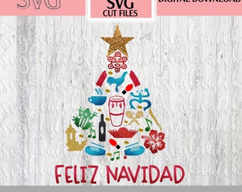 Boricua Christmas Tree SVG | Puerto Rico Navidad (Digital Download)