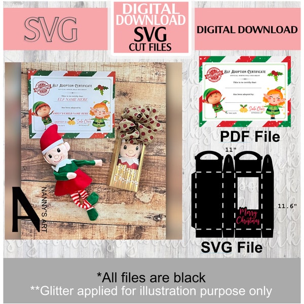 Elf Adoption Certificate|Elf Gift Box|Dollar Tree Elf|Christmas Gifts|English Elf Adoption Certificate