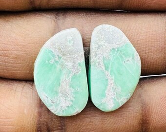 Variscite Fancy Shape Matching Pair For Jewelry Making,,, 20X12X4 mm ( Free Drilling Available )