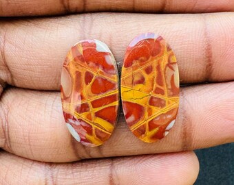 Noreena Jasper Oval Shape Matching Pair For jewelry Making,,, 24X12X3 mm ( Free Drilling Available )