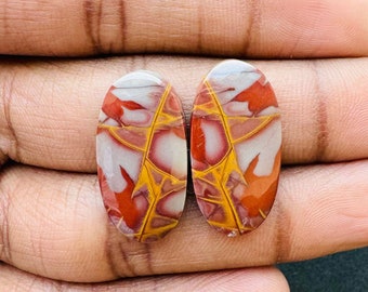 Noreena Jasper Oval Shape Matching Pair For jewelry Making,,, 24X12X4 mm ( Free Drilling Available )