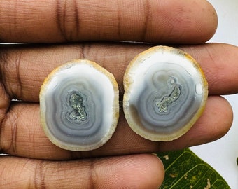 Solar Quartz Fancy Shape Matching Pair For Jewelry Making,,, 25X21X5 mm ( Free Drilling Available )