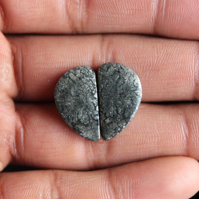 Amazing Marcasite Fancy Shape Matching Pair,,21X12X4mm Free Drilling Available