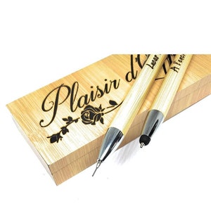 Personalized first name pens/bamboo pen/stylus/mechanical pencil set