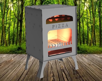 For plasma and laser. Welded Plug-In Fire Pizza Oven. wood stove. Open the pizza. Camp Fire. do it yourself. campfire Dxf, Svg, Dwg