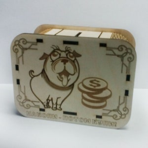Moneybox, piggy bank, wood cnc laser, Laser Vector  Svg, Dxf, Png, Cdr